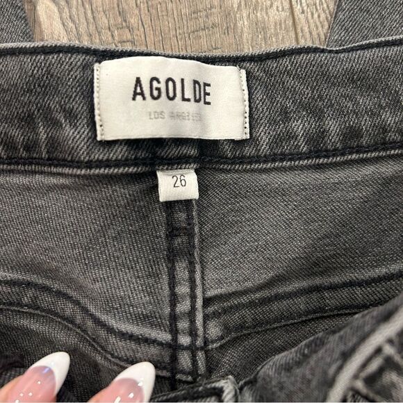 Agolde Women's Toni Jeans Black and Gray - Picture 7 of 7